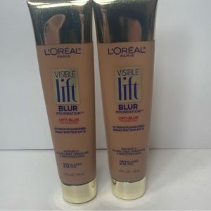 2 Loreal Visible Lift Blur Foundation #212 Classic Tan Discontinued